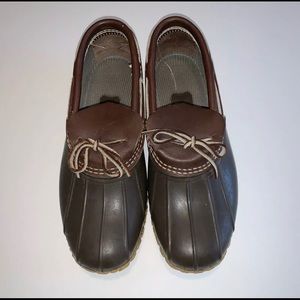 LL Bean Men’s Brown Duck Boots Low Cut Boots Sz 8